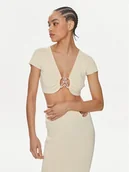 Bluzki damskie - Patrizia Pepe Bluzka 2K0261/K021-W362 Écru Regular Fit - miniaturka - grafika 1