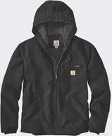 Kurtki męskie - Kurtka Carhartt Washed Duck Sherpa Lined Black - miniaturka - grafika 1