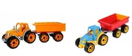 Samochody i pojazdy dla dzieci - Duzy 54cm Traktor ciągnik z przyczepą - miniaturka - grafika 1