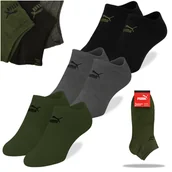 Skarpetki męskie - Puma Skarpety Stopki Khaki Bawełna 94710903 3 pary Rozmiar 43/46 - miniaturka - grafika 1