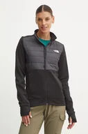 Bluzy damskie - The North Face bluza sportowa Reaxion Hybrid kolor czarny  NF0A8945KT01 - miniaturka - grafika 1