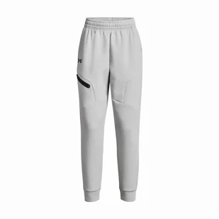 Damskie spodnie dresowe Under Armour Unstoppable Flc Jogger Rozmiar: L / Kolor: jasnoszary - Spodnie sportowe damskie - miniaturka - grafika 1