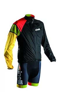 Kurtki męskie - Cinelli męska kurtka koło Italo '79 Waterproof Jacket, Black/colorfull, wielokolorowa, S 46157030114_black/colorfull_S - grafika 1