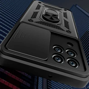 Pancerne etui z osłoną aparatu Alogy Camshield Stand Ring do Samsung Galaxy M53 5G czarne - Etui i futerały do telefonów - miniaturka - grafika 5