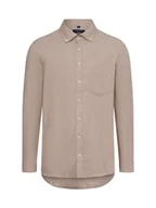 Koszule męskie - Andrew James Męska koszula z miękkiej flaneli Mężczyźni Regular Fit Bawełna beżowy wzorzysty, S - miniaturka - grafika 1