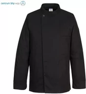 Odzież robocza - PORTWEST C835 BLUZA SZEFA KUCHNI SURREY Z DŁUGIM RĘKAWEM; CZARNY - miniaturka - grafika 1