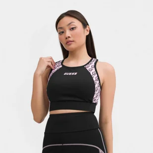 Biustonosz treningowy Guess Debra Active Top - czarny - GUESS - Bielizna sportowa damska - miniaturka - grafika 1