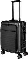 Walizki - Walizka kabinowa z przednią kieszenią Travelite Next 2.0 55 cm czarna - miniaturka - grafika 1