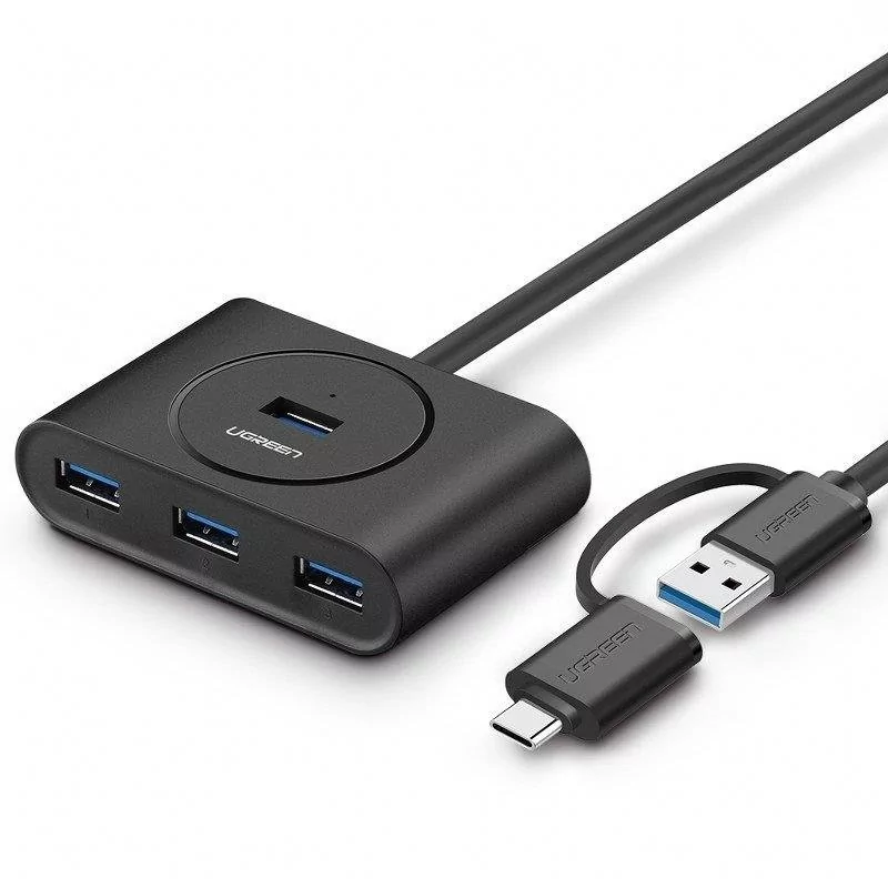 UGREEN UGREEN 4-portowy HUB USB 3.0 + USB-C 3.1 OTG