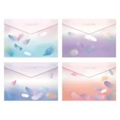 Teczki i skoroszyty - Teczka na zatrzask M A5 PP Lux mix pióra - miniaturka - grafika 1