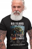 Koszulki męskie - KOSZULKA MĘSKA SCORPIONS T-Shirt Czarny 60 YEARS rock prezent koncert M - miniaturka - grafika 1