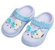 Buty dla dziewczynek - KLAPKI KAPCIE DZIECIĘCE BUTY SANDAŁKI KROKSY DISNEY KRAINA LODU ELSA 27-28 - miniaturka - grafika 1