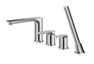 Kohlman QB244W WEXPO 4-otworowa bateria wannowa CHROM - Baterie wannowe i prysznicowe - miniaturka - grafika 1