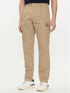 Spodnie męskie - Aeronautica Militare Spodnie materiałowe 241PA1579CT3247 Beżowy Slim Fit - miniaturka - grafika 1