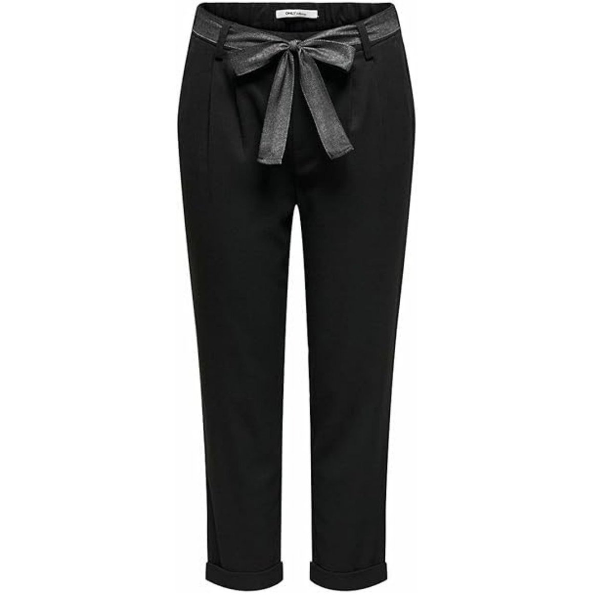 Spodnie damskie Only Rita eleganckie czarne wiązane w pasie-S