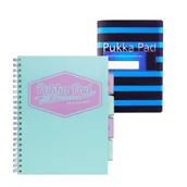 Zeszyty szkolne - Zestaw kołozeszyt w kratkę B5 100k z przekładkami morski Pukka Pads + Zeszyt Flex Pad B5 niebieski - miniaturka - grafika 1