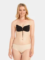 Biustonosze - MAGIC Bodyfashion Damski biustonosz samonośny Kobiety Sztuczne włókno czarny jednolity, D - miniaturka - grafika 1