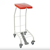 Wózki serwisowe - Euro Zibi Stelaż na worek do segregacji 70 l - 120 l czerwony - Malowany, Otwierana pedałem - miniaturka - grafika 1