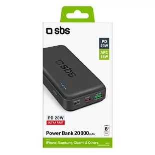 SBS Powerbank 20000mAh Czarny TTBB20000PD20K - Powerbanki - miniaturka - grafika 2