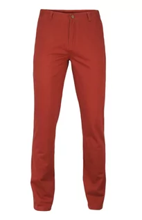 Spodnie męskie - Bawełniane Spodnie Męskie, CHINOSY, Zwężane Nogawki, Kolorowe, Czerwone - Ezreal - grafika 1