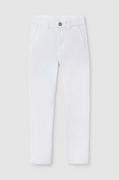 Spodnie i spodenki dla chłopców - Mayoral spodnie dziecięce kolor biały gładkie - miniaturka - grafika 1
