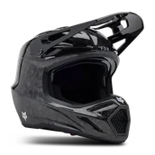 Kaski motocyklowe - Kask Cross FOX V3 Rs Carbon Solid CzarnyM - miniaturka - grafika 1