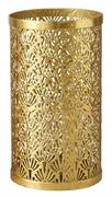 Świeczniki - Lampion Dekoracyjny Złoty Metalowy 23 cm - miniaturka - grafika 1