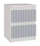 Zestawy mebli dla dzieci - Nowoczesna szafka nocna młodzieżowa biały + niebieski G4-D25 - miniaturka - grafika 1