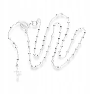 Biżuteria dla dzieci - NASZYJNIK SREBRNY RÓŻANIEC KRZYŻYK MEDALIK NA KOMUNIĘ - miniaturka - grafika 1