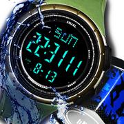 Smartwatch - SMAEL WODOODPORNY SPORTOWY CYFROWY SMAEL-1618-GREEN Zielony - miniaturka - grafika 1