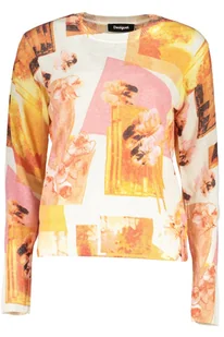 BIAŁY SWETER DESIGUAL DAMSKI - Koszulki i topy damskie - miniaturka - grafika 1