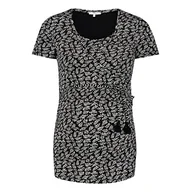 Koszulki i topy damskie - Noppies Damska koszulka ciążowa Tee Nurs Ss AOP Becca, wielokolorowy (Black P090), S - miniaturka - grafika 1