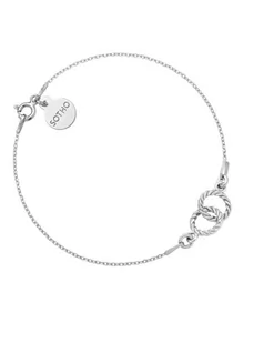 Srebrna bransoletka z dwoma kółeczkami - Bransoletki - miniaturka - grafika 1