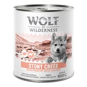 Mokra karma dla psów - Wolf of Wilderness Junior “Expedition”, 6 x 800 g - Stony Creek - Drób z wołowiną - miniaturka - grafika 1