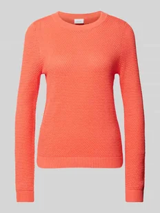 Sweter z dzianiny z okrągłym dekoltem model ‘Vidalo’ - Swetry damskie - miniaturka - grafika 1
