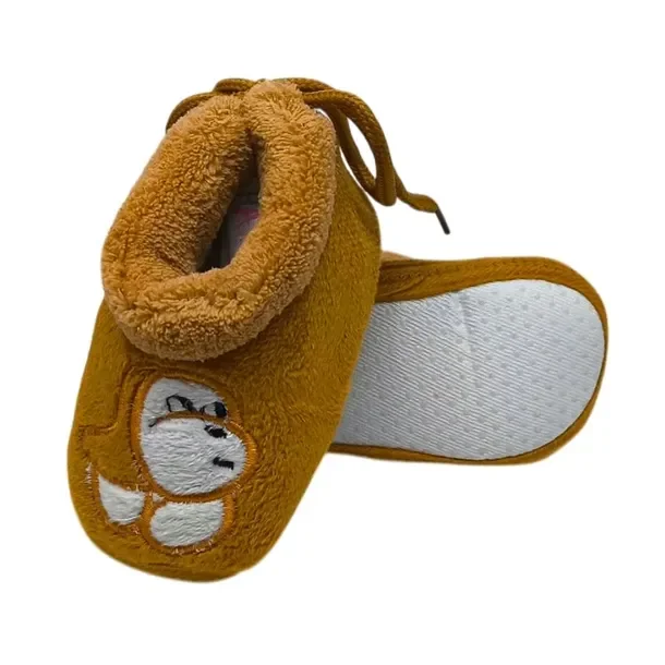 Buty Niemowlęce Miękkie Buciki Kapcie Lekkie Brązowe Antypoślizgowe