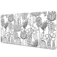 Podkładki na biurko - Ochronna mata podkładka na biurko Kaktusy 90x45 cm - miniaturka - grafika 1
