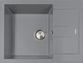 Zlewozmywaki - Zlew PLADOS ELEGANCE 65.10 TITANIUM METAL (szary metalik 42) (AM651042) - miniaturka - grafika 1