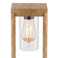 Lampy ogrodowe - Słupek ogrodowy Candela wygląd drewna, 80 cm - miniaturka - grafika 1