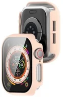 Akcesoria do smartwatchy - Bizon Etui ze szkłem do zegarka Case+Glass Watch do Apple Watch 10 46mm, różowe - miniaturka - grafika 1