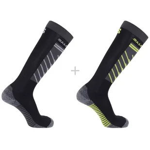 SALOMON S/Access 2-Pack deep black/ebony/phantom EU 45-47 - Skarpetki sportowe męskie - miniaturka - grafika 1