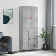 Witryny - vidaXL Witrynka, szarość betonu 69,5x34x180 cm materiał drewnopochodny - miniaturka - grafika 1