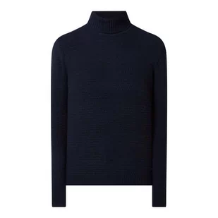 Sweter z wywijanym kołnierzem z mieszanki wełny - Pierre Cardin - Swetry męskie - miniaturka - grafika 1