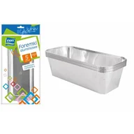 Formy do ciast - Foremki aluminiowe 1000 ml 5 szt. srebrny - miniaturka - grafika 1