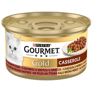 Purina Gourmet Gold Kaczka i indyk w brązowym sosie 85g - Mokra karma dla kotów - miniaturka - grafika 1