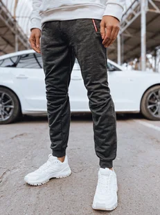 Spodnie męskie dresowe ciemnoszare Dstreet UX4282-XL/XXL - Spodnie męskie - miniaturka - grafika 1