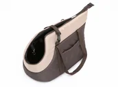 Sprzęt podróżny i transportery dla psów - HOBBYDOG R1 TORBA BRĄZ Z BEŻOWYM SZALEM NUBUK R1 TORBBS14 - miniaturka - grafika 1