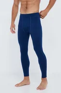Spodnie sportowe męskie - Helly Hansen legginsy funkcyjne Merino kolor granatowy - miniaturka - grafika 1