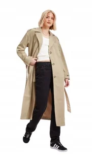 ONLY PŁASZCZ DAMSKI BEŻOWY KLASYCZNY TRENCZ XL JSB - Płaszcze damskie - miniaturka - grafika 1