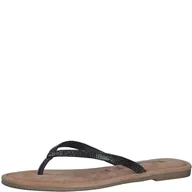 Kapcie damskie - Tamaris Damskie kapcie 1-27124-42, czarne glam, 38 EU, Black Glam, 38 EU - miniaturka - grafika 1
